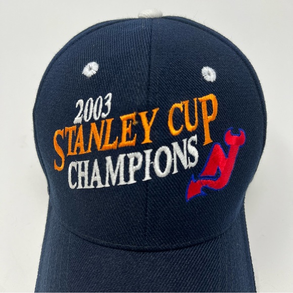 2003 Stanley Cup Champions Baseball Hat Vintage Embroidered New Jersey Devils - Picture 4 of 7